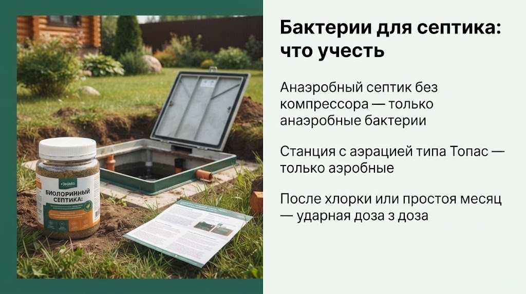 Бактерии для септика: что учесть
