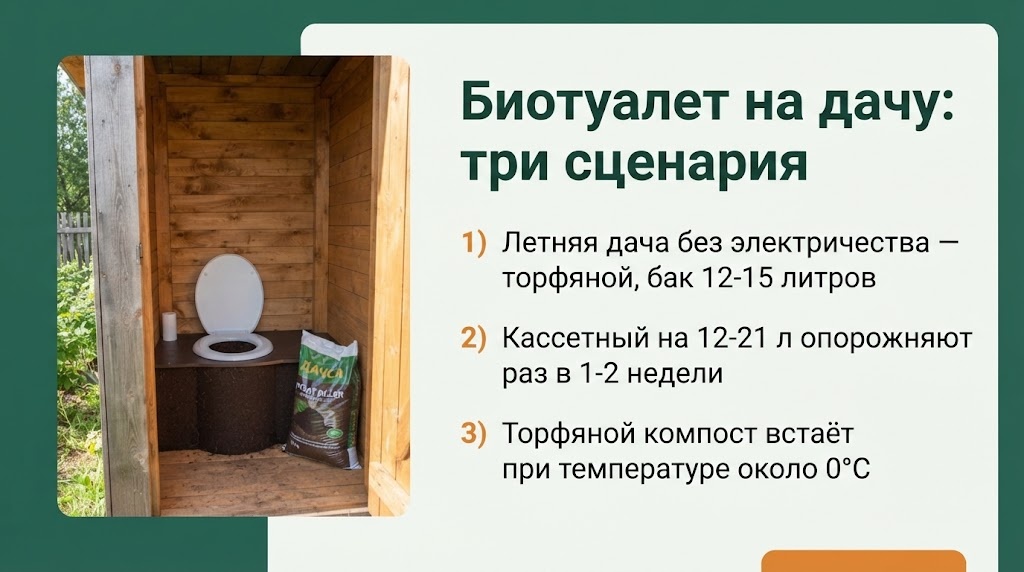 Биотуалет на дачу: три сценария
