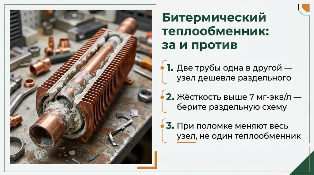 Битермический теплообменник: за и против
