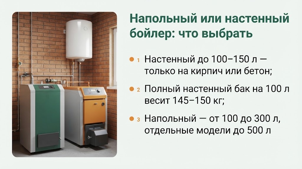 Напольный или настенный бойлер: что выбрать