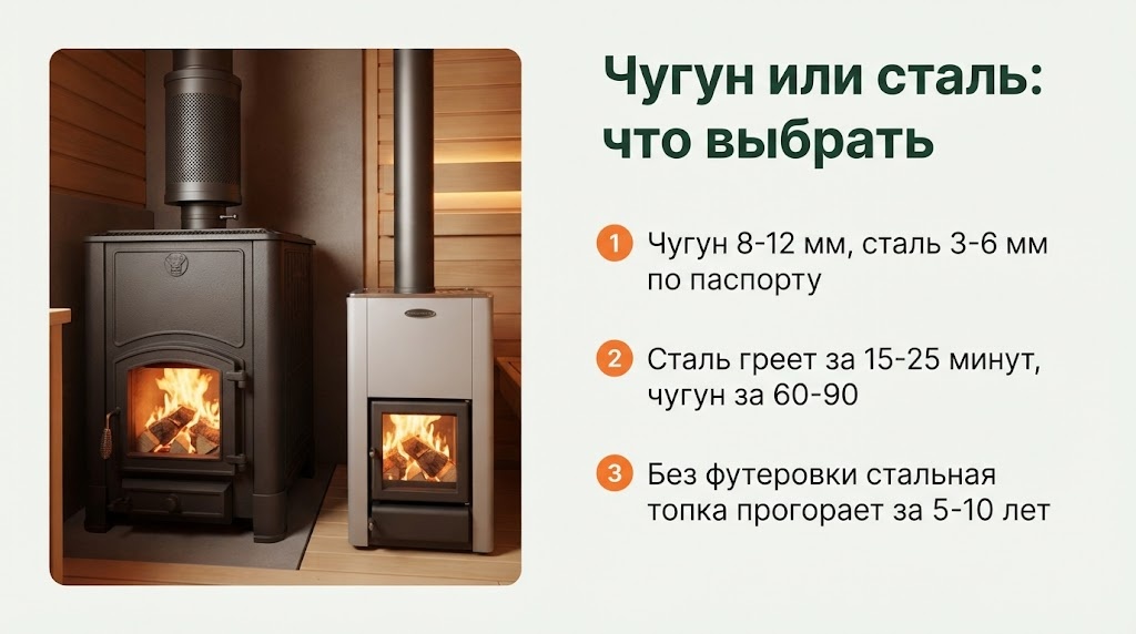 Чугун или сталь: что выбрать