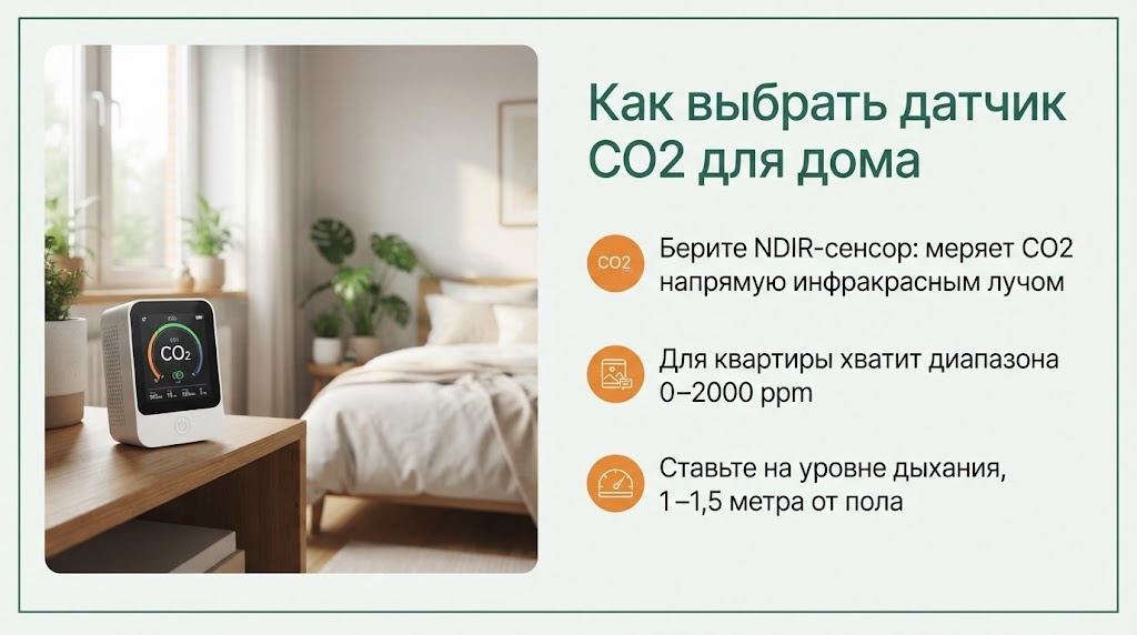 Как выбрать датчик CO2 для дома