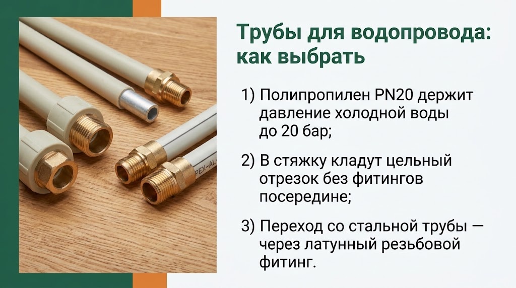 Трубы для водопровода: как выбрать