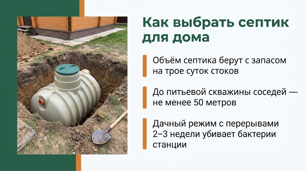 Как выбрать септик для дома