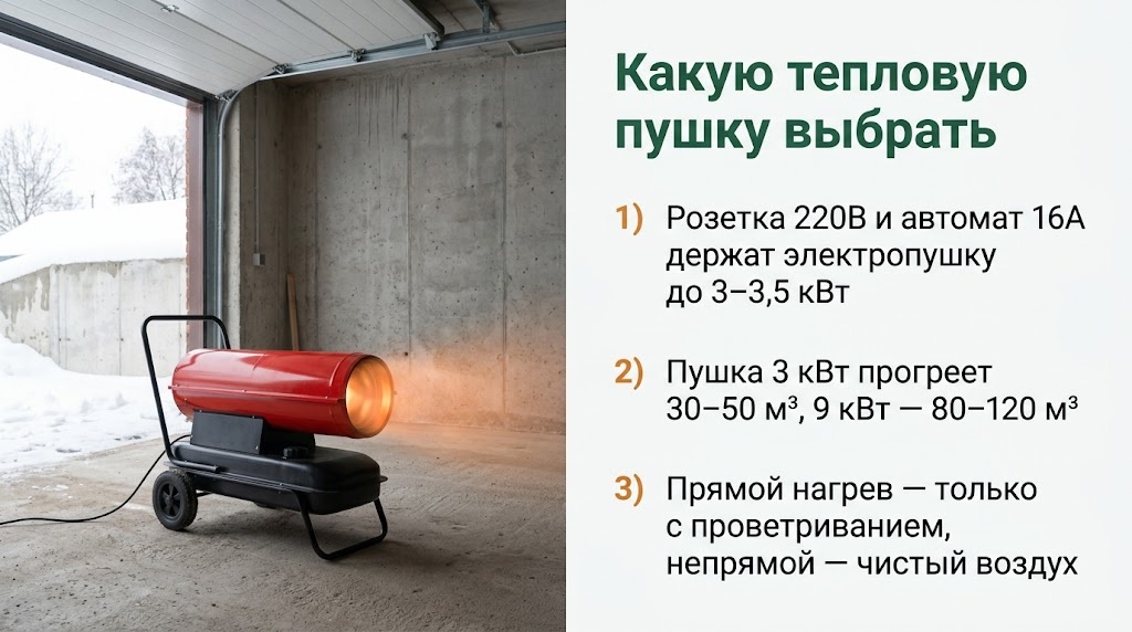Какую тепловую пушку выбрать