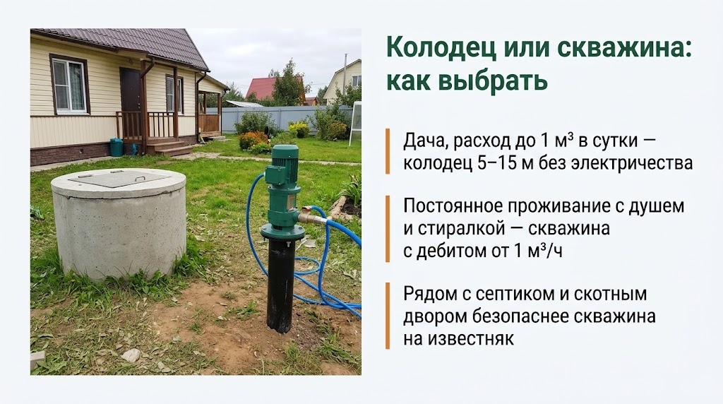 Колодец или скважина: как выбрать
