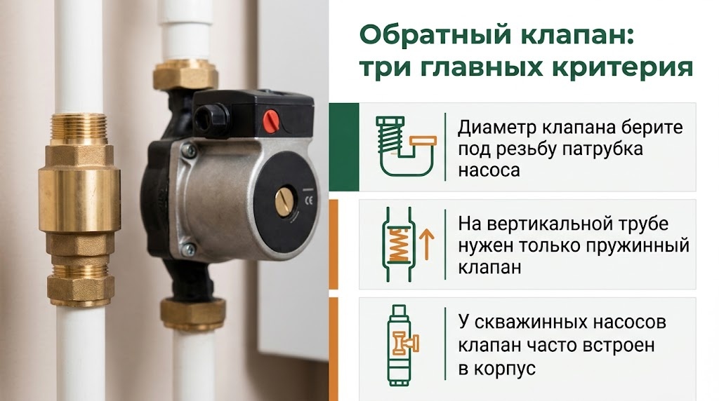Обратный клапан: три главных критерия