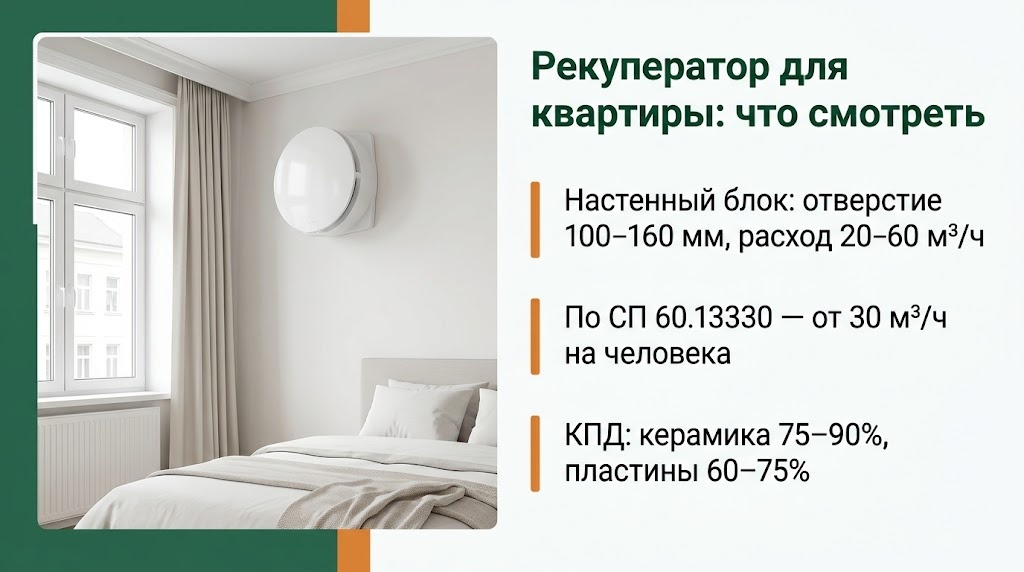 Рекуператор для квартиры: что смотреть