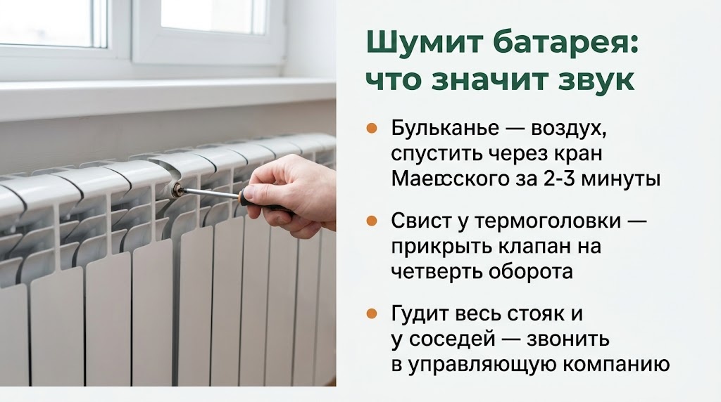 Шумит батарея: что значит звук